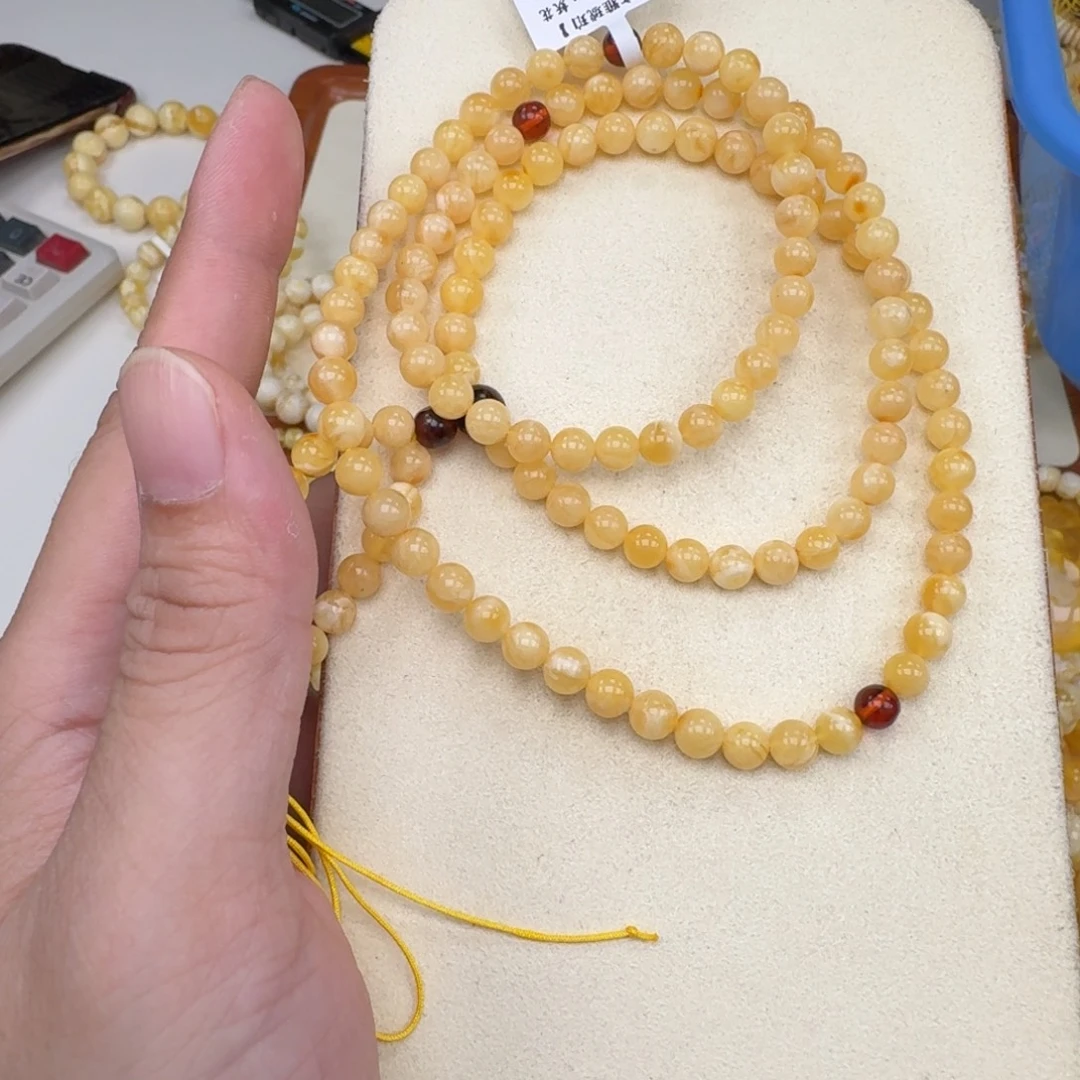 琥珀未镶嵌手链蜜蜡手串