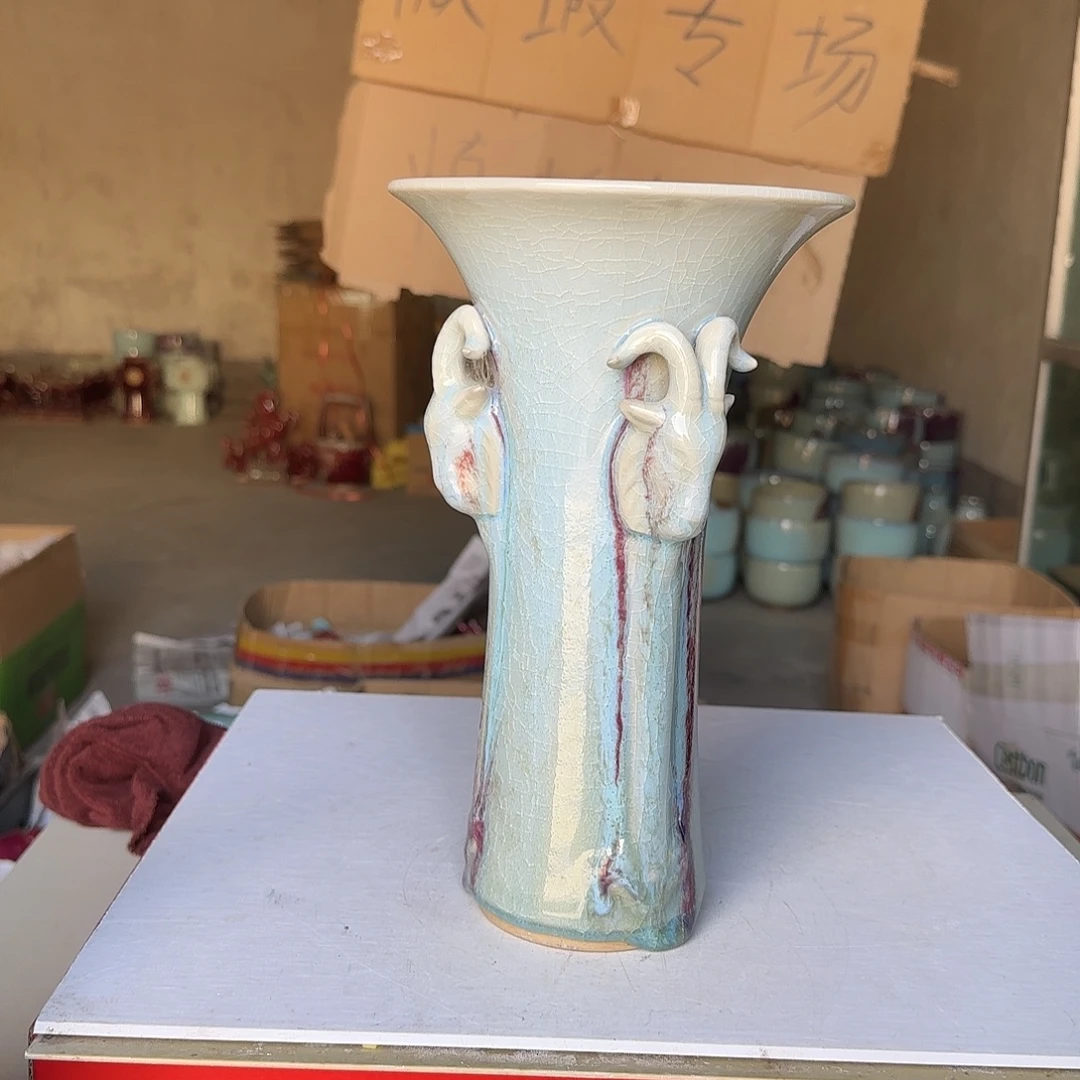 陶摆件郑家钧瓷摆件微瑕