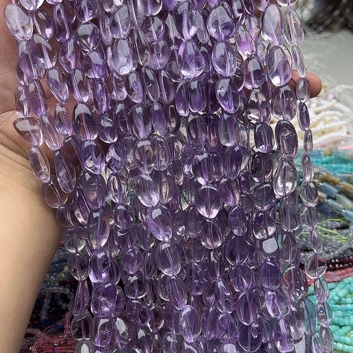 玛瑙/玉髓未镶嵌珠宝半成品一条玻利维亚紫晶随型