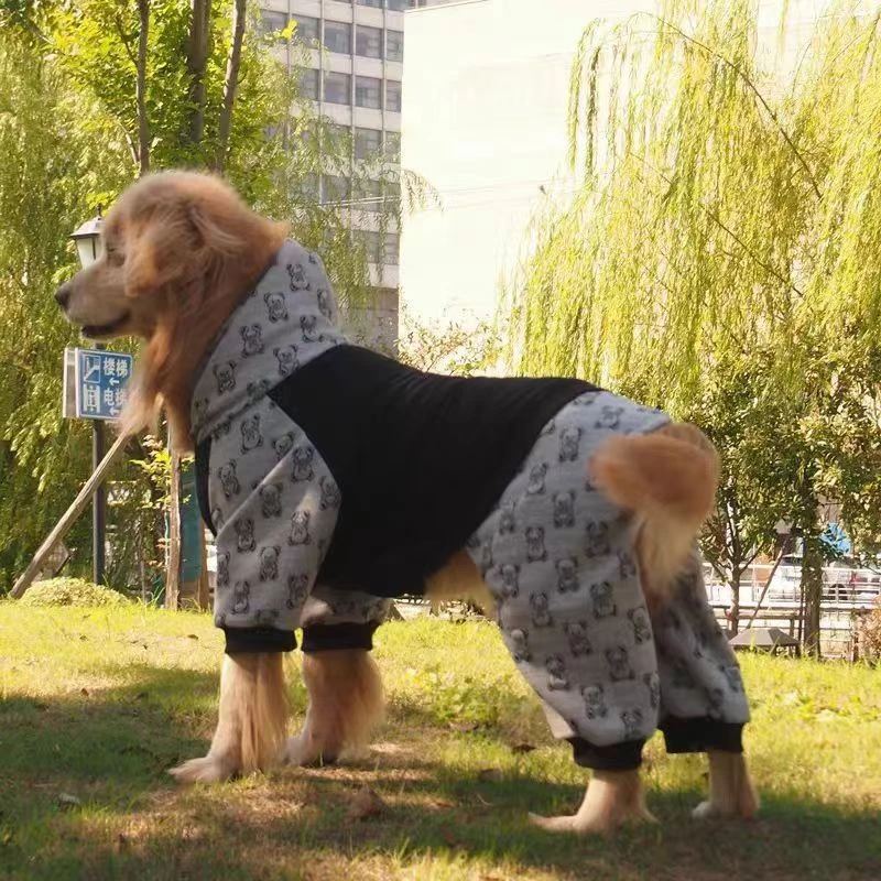 大狗衣服秋冬季加绒保暖宠物中大型犬卫衣金毛拉布拉多萨摩四衣