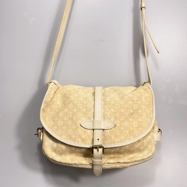 95新 LouisVuitton/路易威登 复燃精选/丹宁小号双子星斜挎包