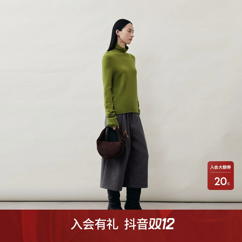 indicia标记2025冬季新款简约百搭绵羊毛舒适百搭毛衫 L2D5MS291