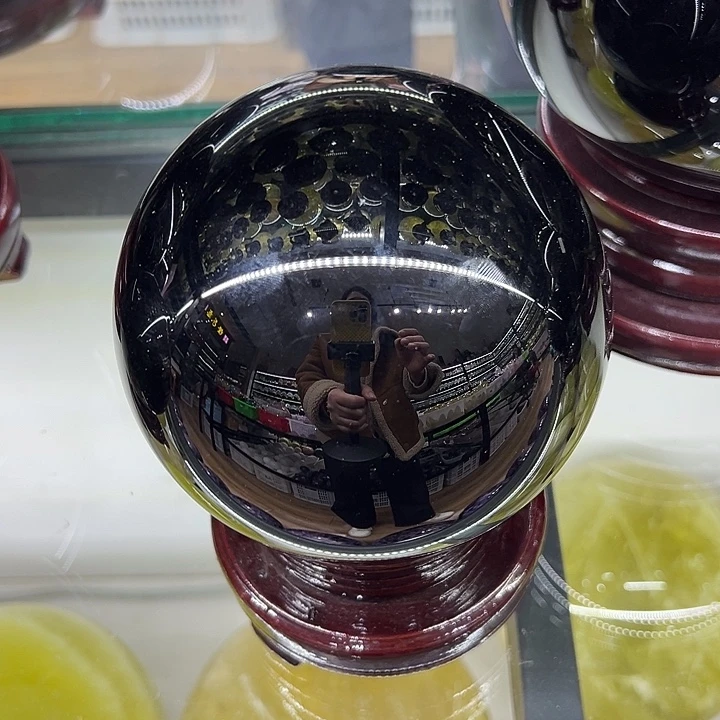 黑曜岩未镶嵌珠宝奇石摆件