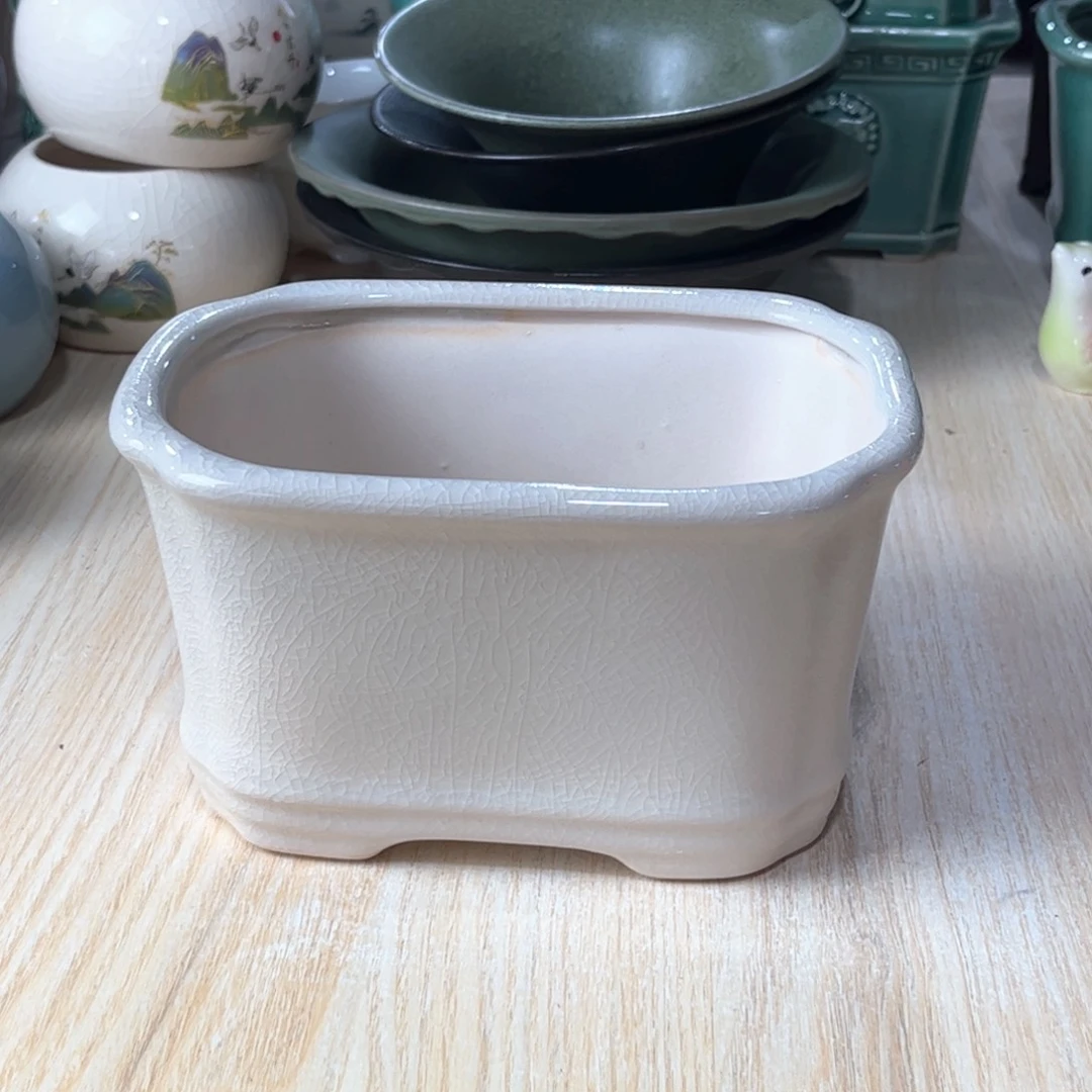 口径   17*12*10陶瓷绿植多肉微瑕花盆