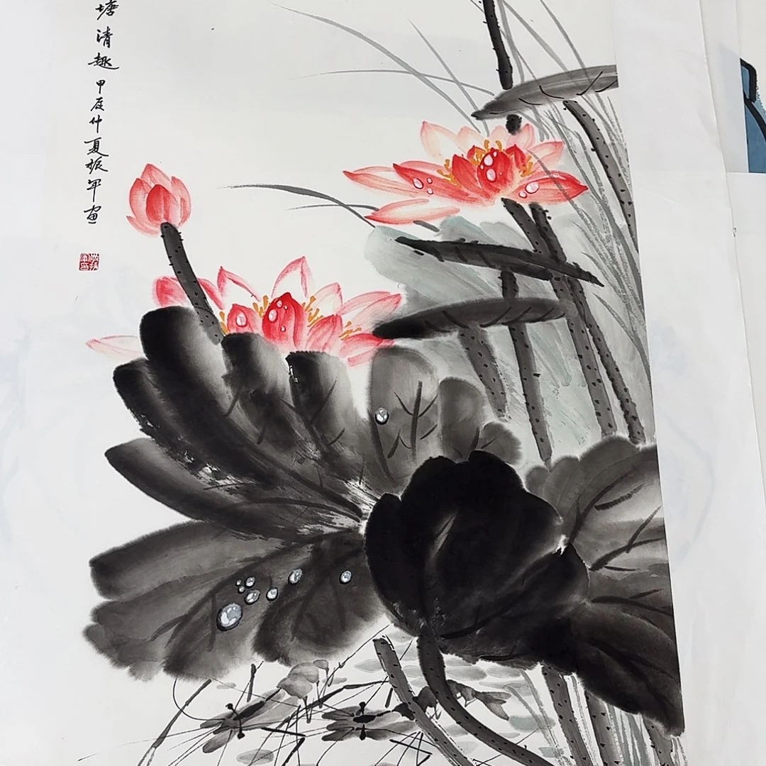 国画三尺花鸟一项
