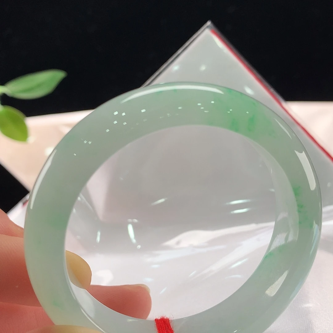 翡翠未镶嵌手镯49圈口0360