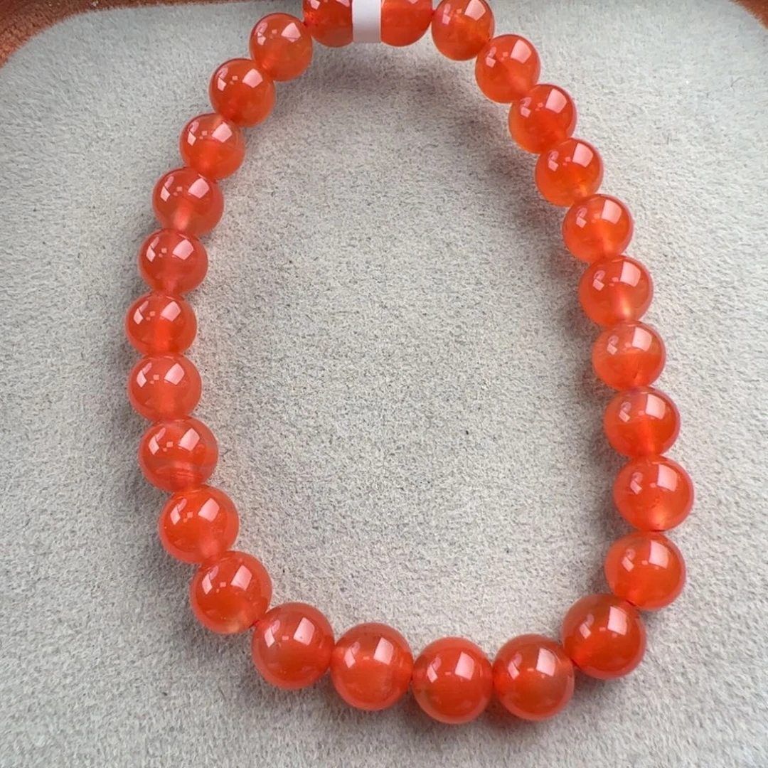 南红玛瑙未镶嵌（冰红手串7mm
