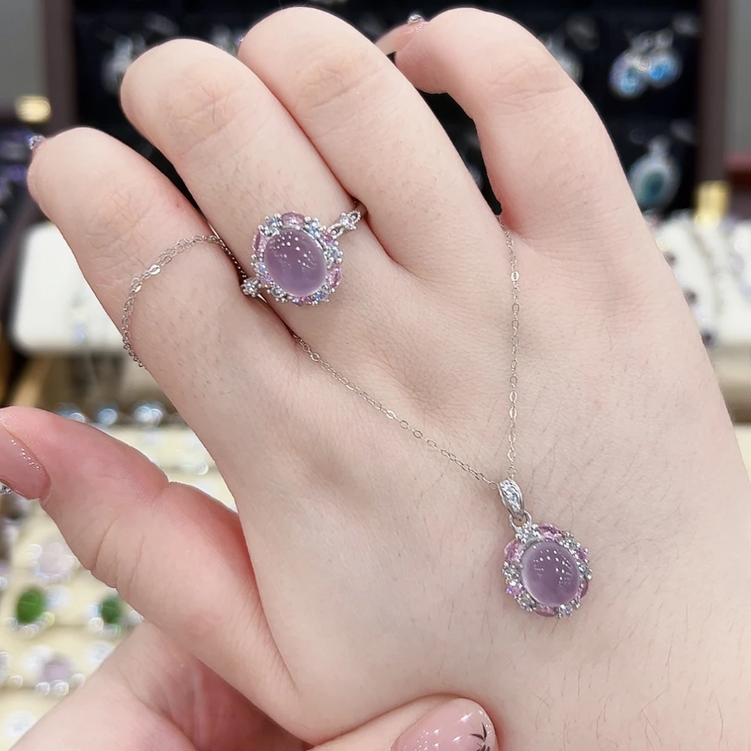 小***主戒指萤石银S925镶嵌