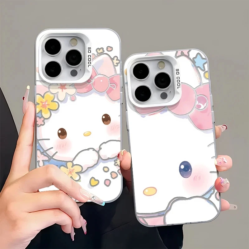 大脸KT适用苹果16promax彩银iPhone15pro手机壳14/13/12/11磨砂