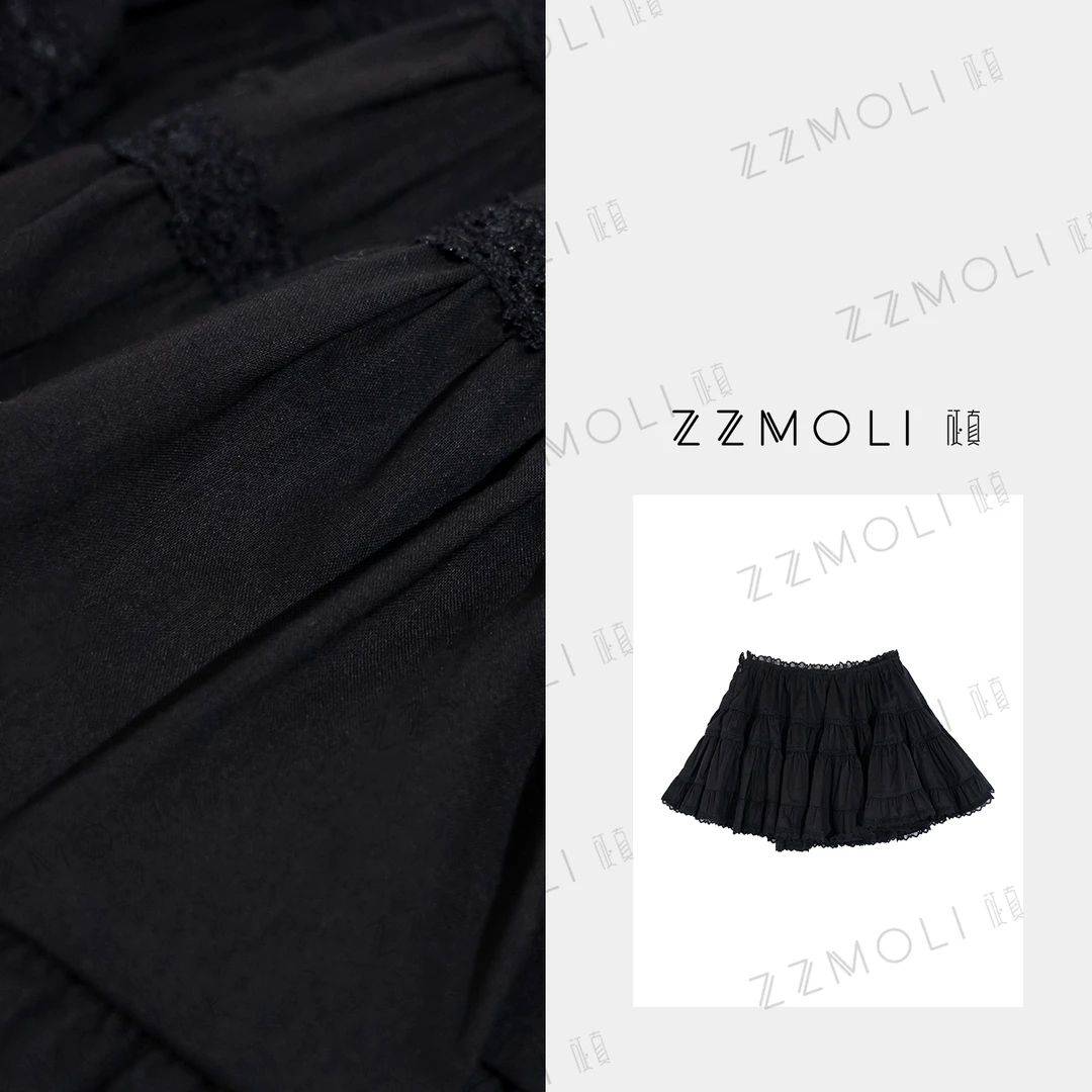ZZMOLI重工小众设计师蛋糕裙花边短裙子女款防走光蓬蓬裙ZBQ98021