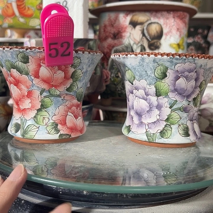 景德镇手绘花盆满38包邮