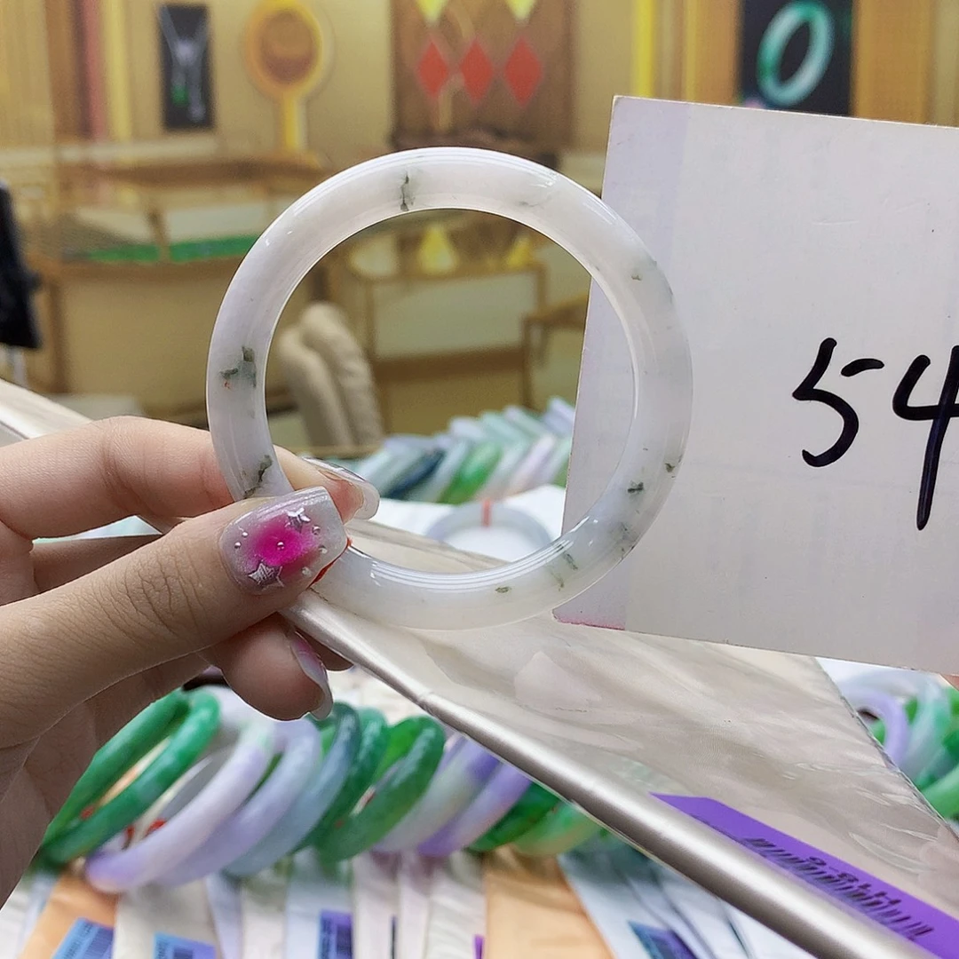 翡翠未镶嵌手镯hhb