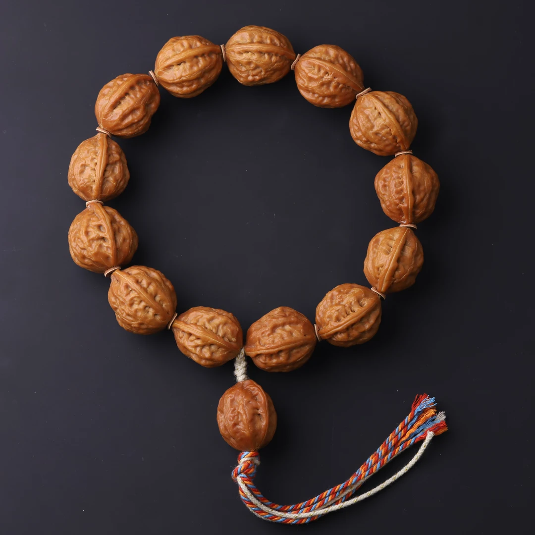 251151 微打底楸核桃单圈文玩手串