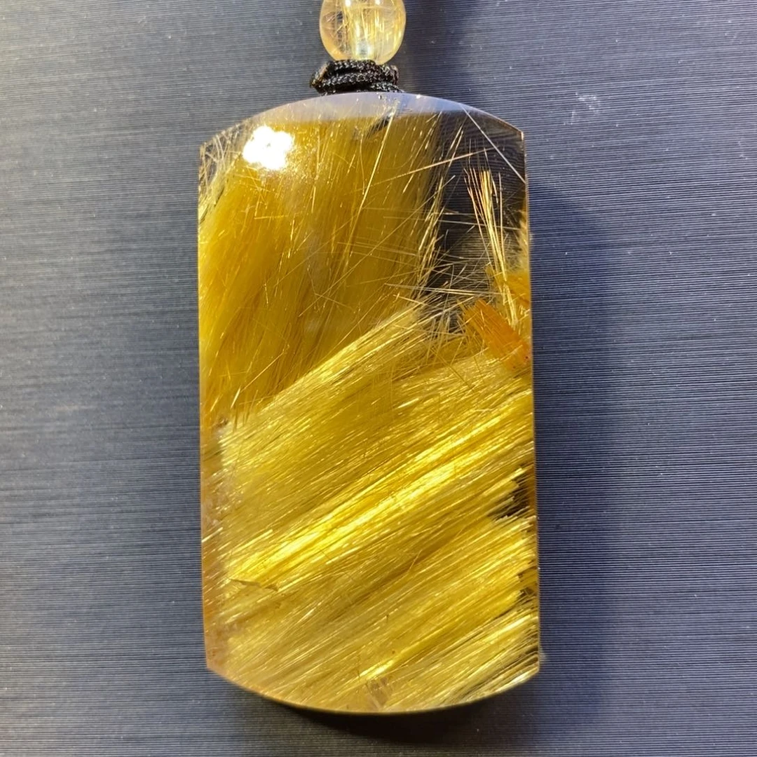 水晶未镶嵌颈饰钛晶无事牌