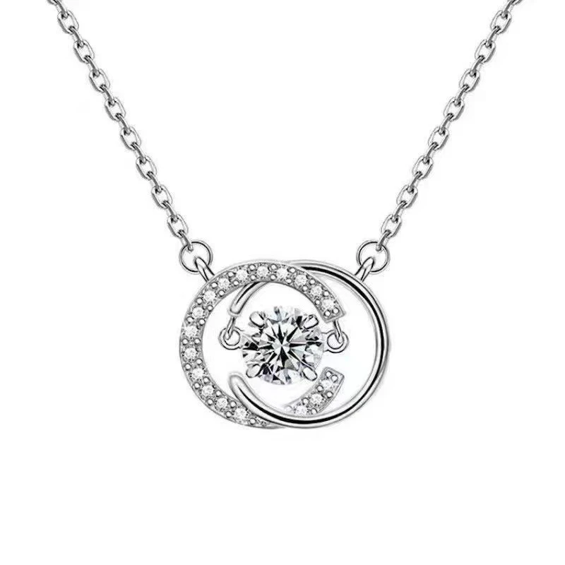 钛钢项链 小香风跳动的心灵动双C简约轻奢ins锁骨链不褪色百搭