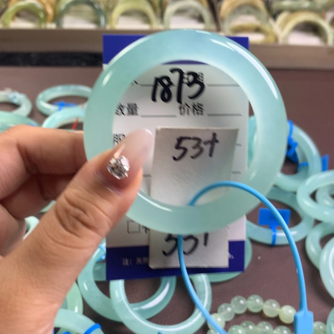 未镶嵌蛇纹石玉手镯1873