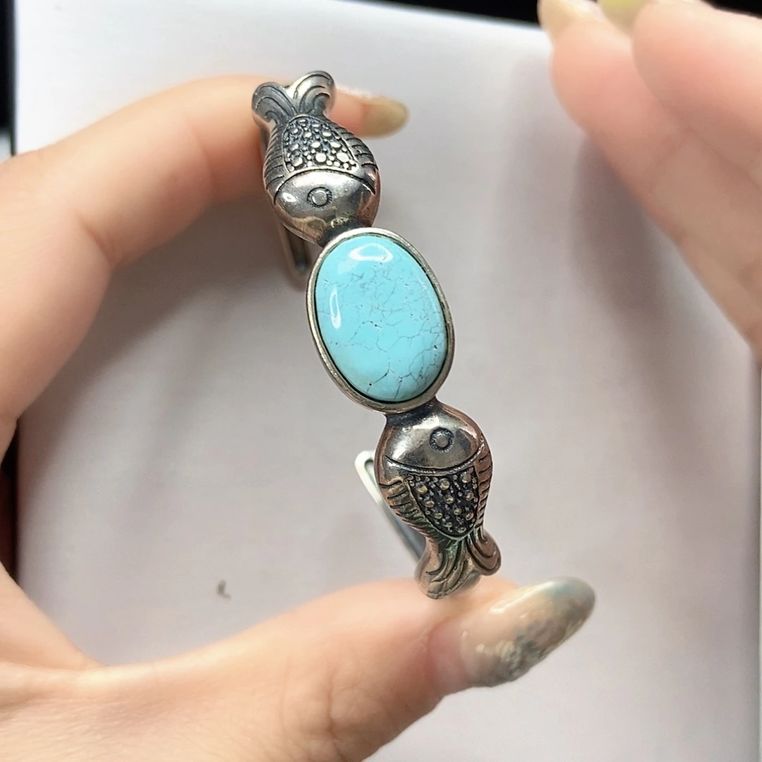 绿松石银S925镶嵌珠宝奇石