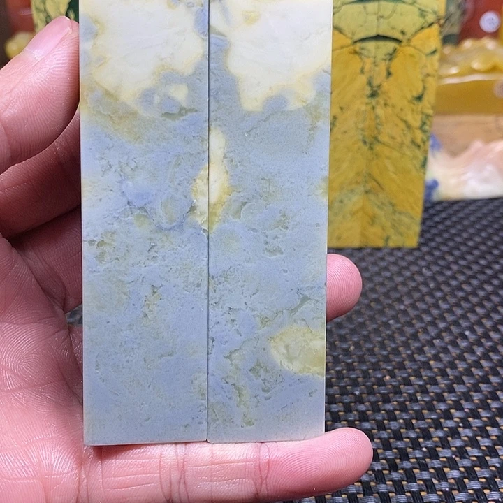 印石青田石青田蓝带