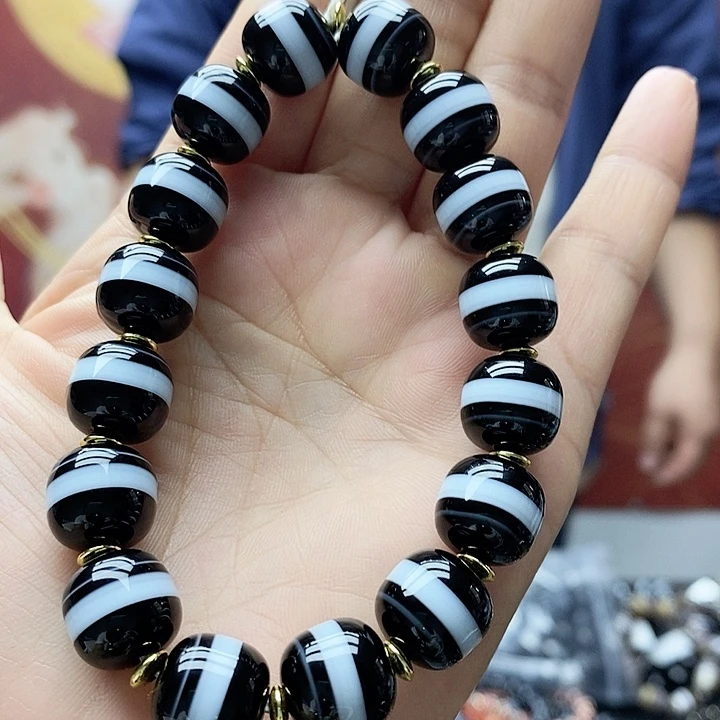 玛瑙/玉髓（覆膜）合金手链