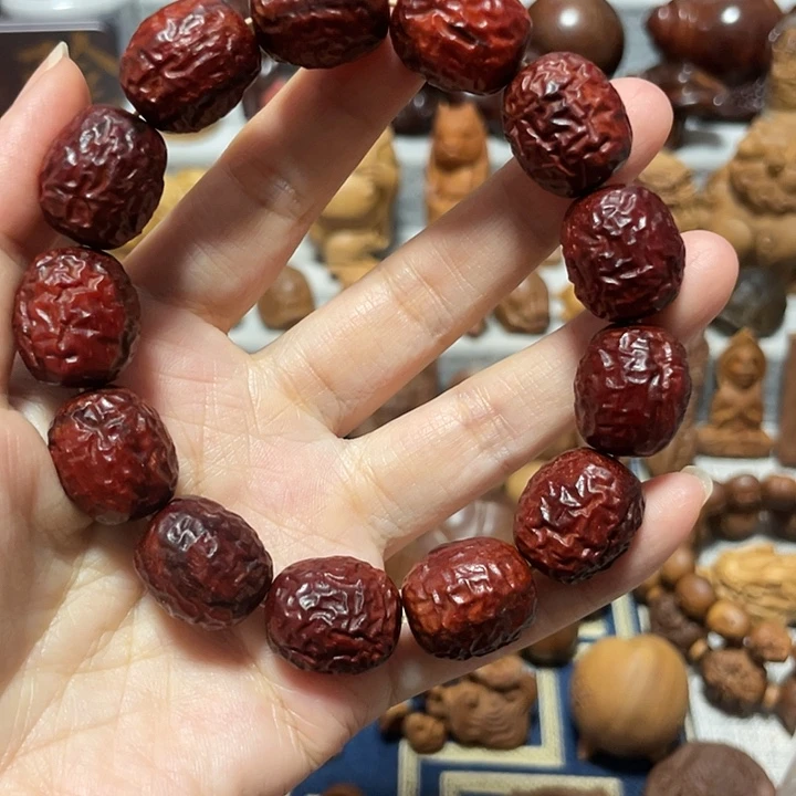 美***i其他檀香紫檀（小叶紫檀）枣珠保真印度小叶紫檀老料无胶无蜡