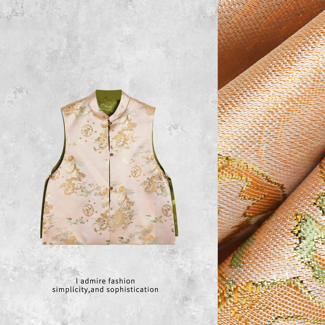 温温【竹鸢】双面穿马甲女国潮立领提花高档新中式马夹419428