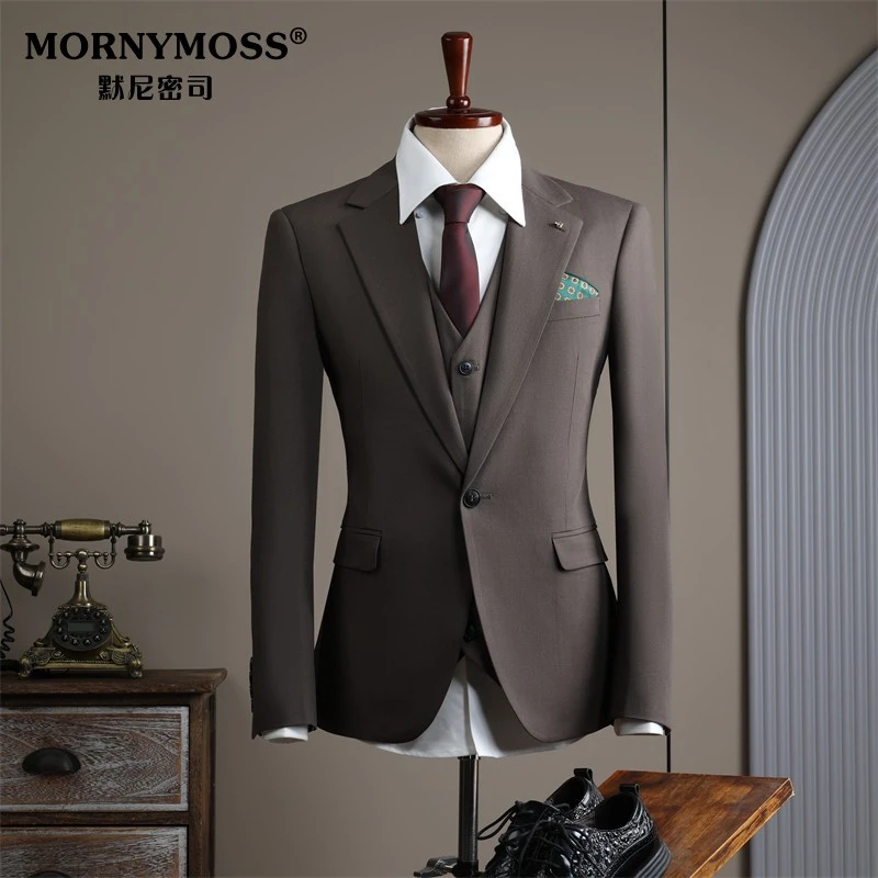 高级感西服外套男士正装商务风新款爆款长袖休闲修身英伦西装上衣