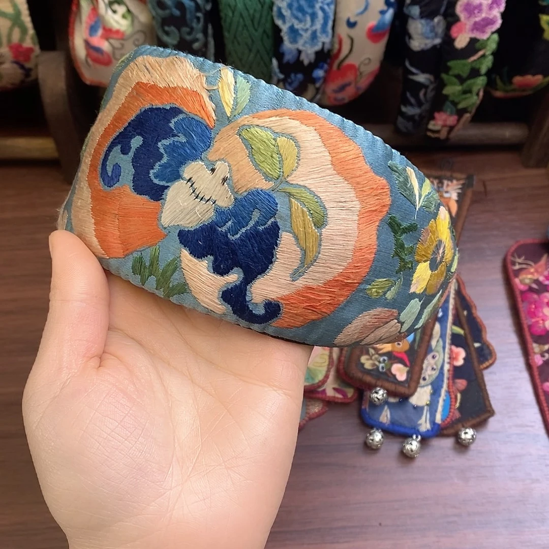 刺绣老绣手工刺绣发箍