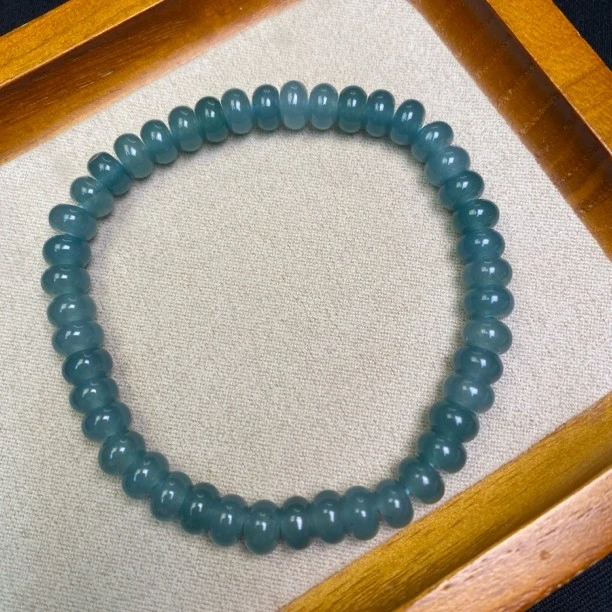 A682-李寻欢【冰蓝玉算盘6mm】精美单圈手链/手串-多样性发一