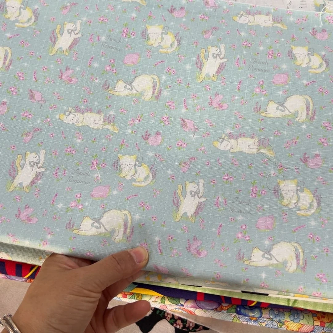 棉一米价纯棉格子帆布1.5米宽果子块