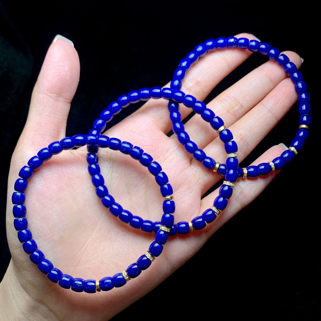 【云上叙】青金石单圈手串-多样性发一件-5*4.5mm-V85895-26（东哥）