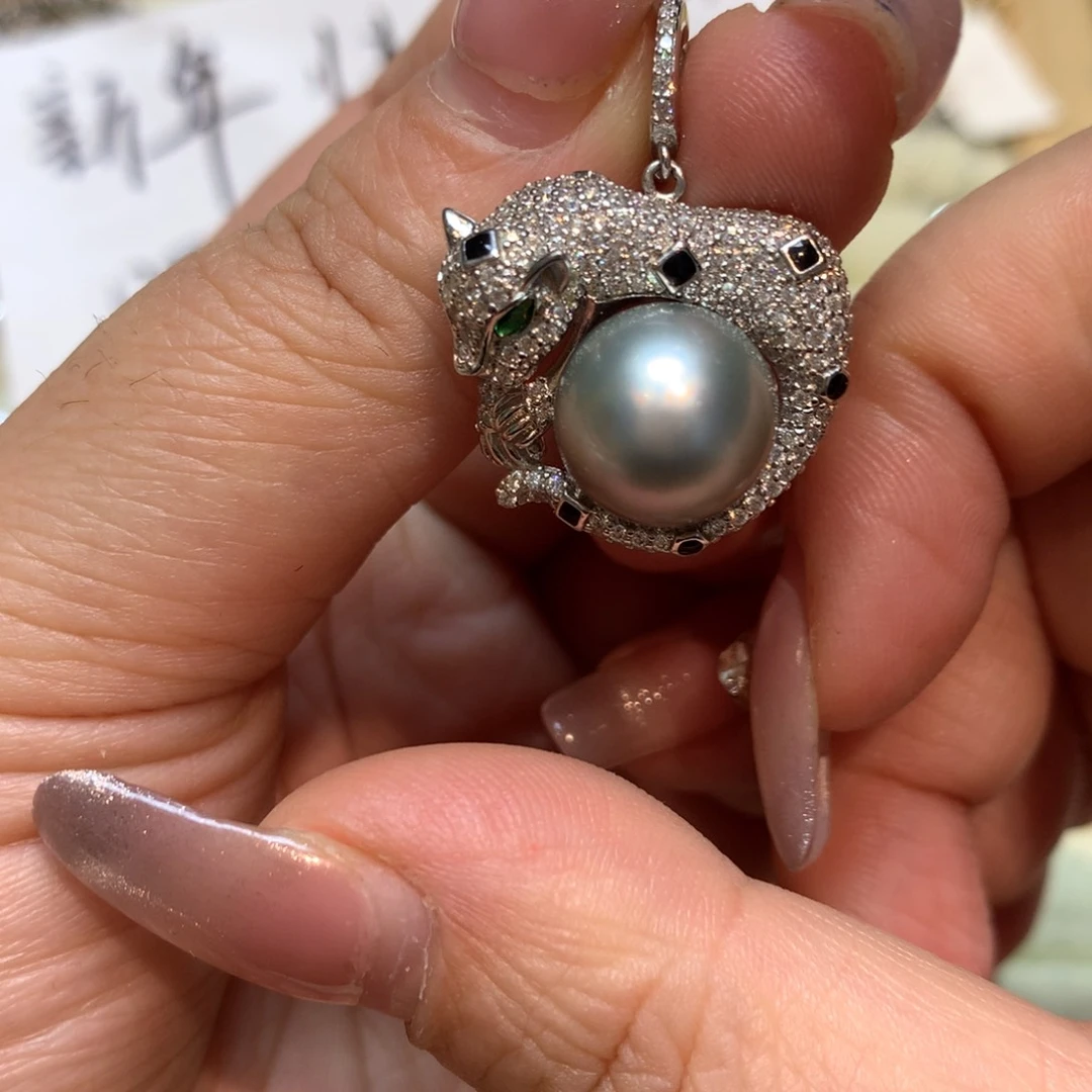 海水珍珠颈饰银S925镶嵌