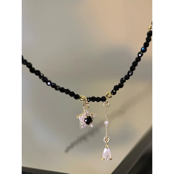 镀K金 暗夜星星 设计感项链X8739