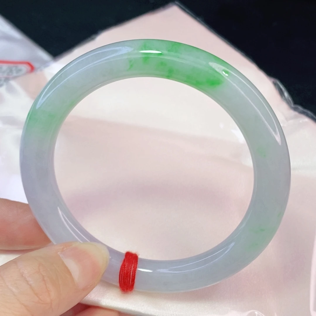 未镶嵌手镯翡翠57圆镯  （24）