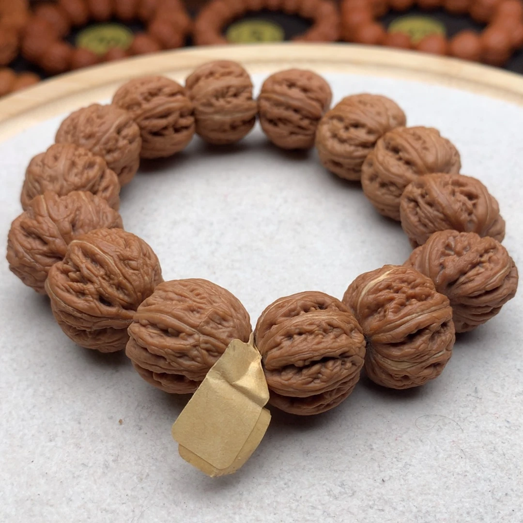 文玩核桃手串野麻磨盘
