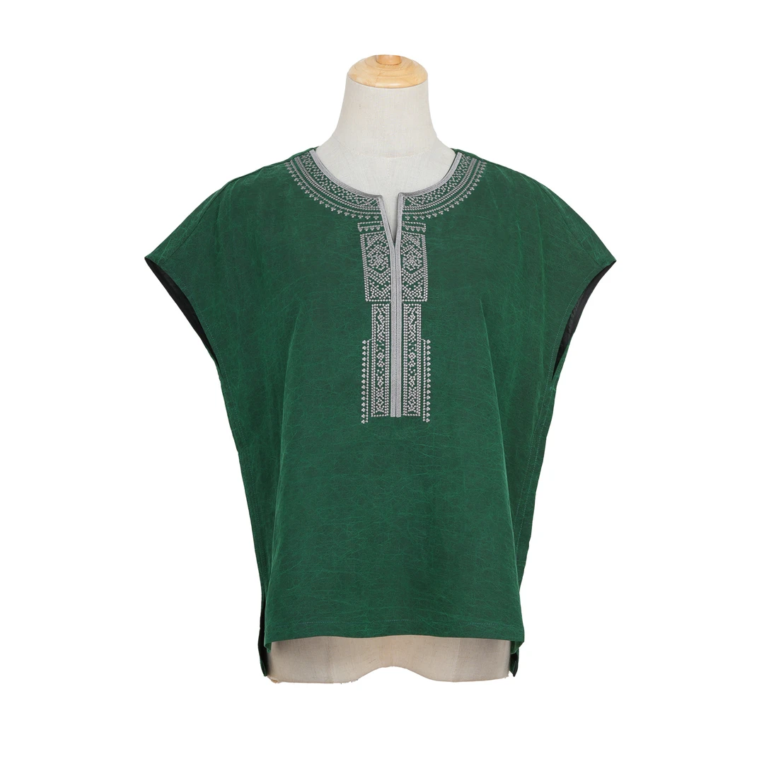 [安雪]FY8040609香云纱绣花上衣