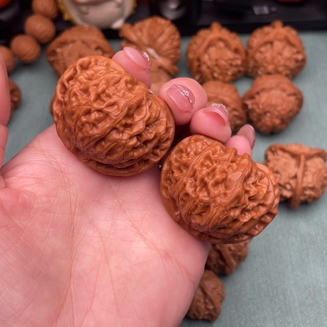 文玩核桃把件全品桃心宫灯41