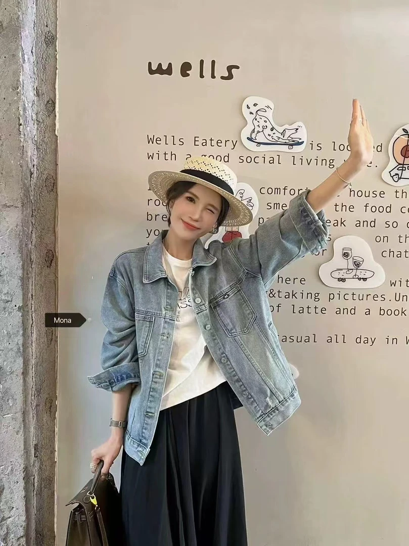 【慧慧精选】春季新品 高品质简约大气牛仔外套