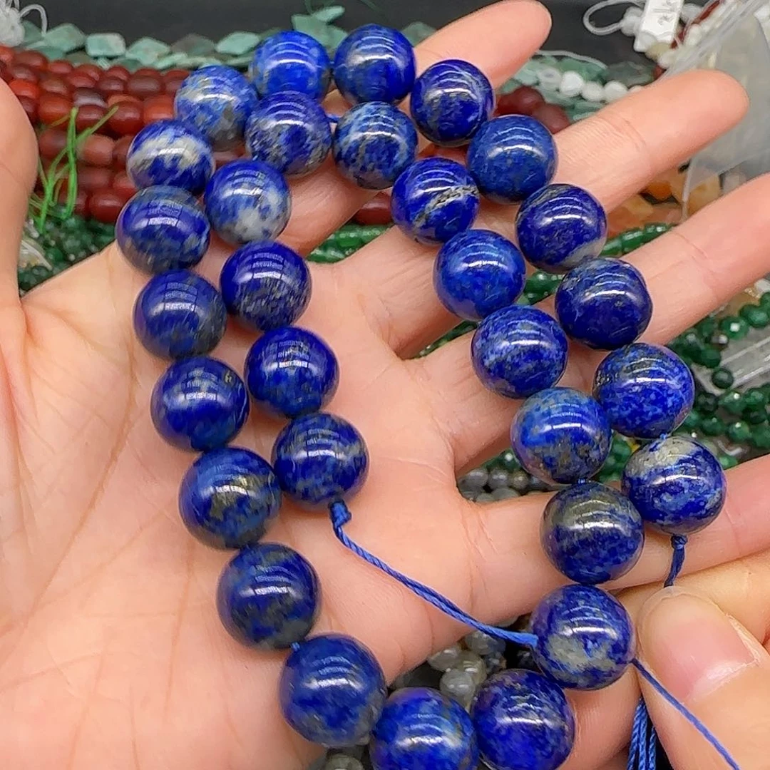 玛瑙/玉髓合金珠宝半成品青金12mm一条