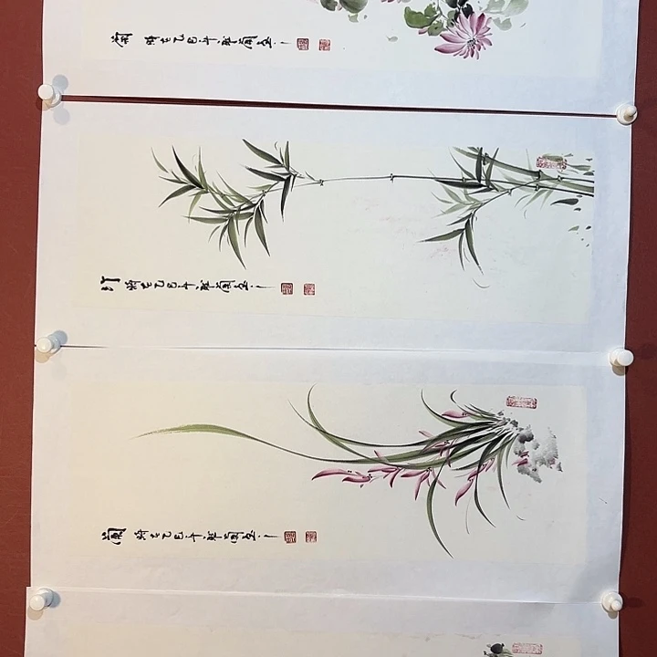 国画听兰老师花鸟