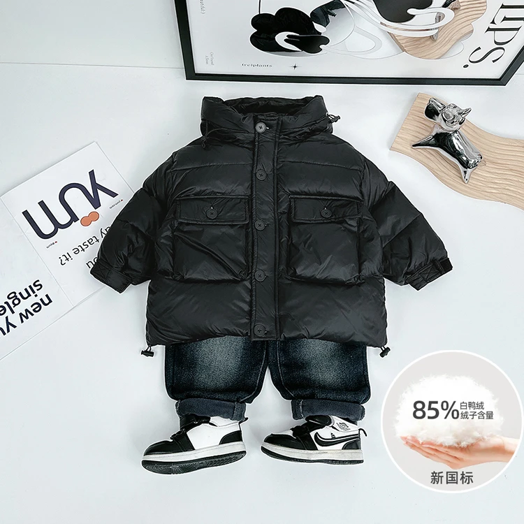 儿童羽绒服男童白鸭绒2025新款保暖冬装洋气D-Y003 悠悠童话童装