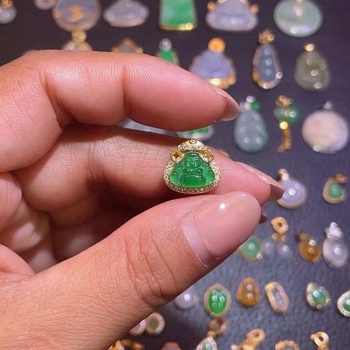 翡翠银S925镶嵌颈饰