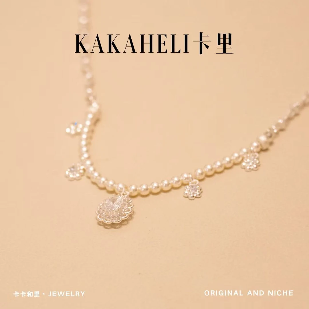 铜合金项链 法式蕾丝公主时尚百搭轻奢级项链 XL-699