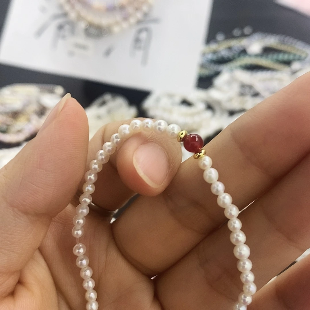 淡水珍珠手绳银S925镶嵌