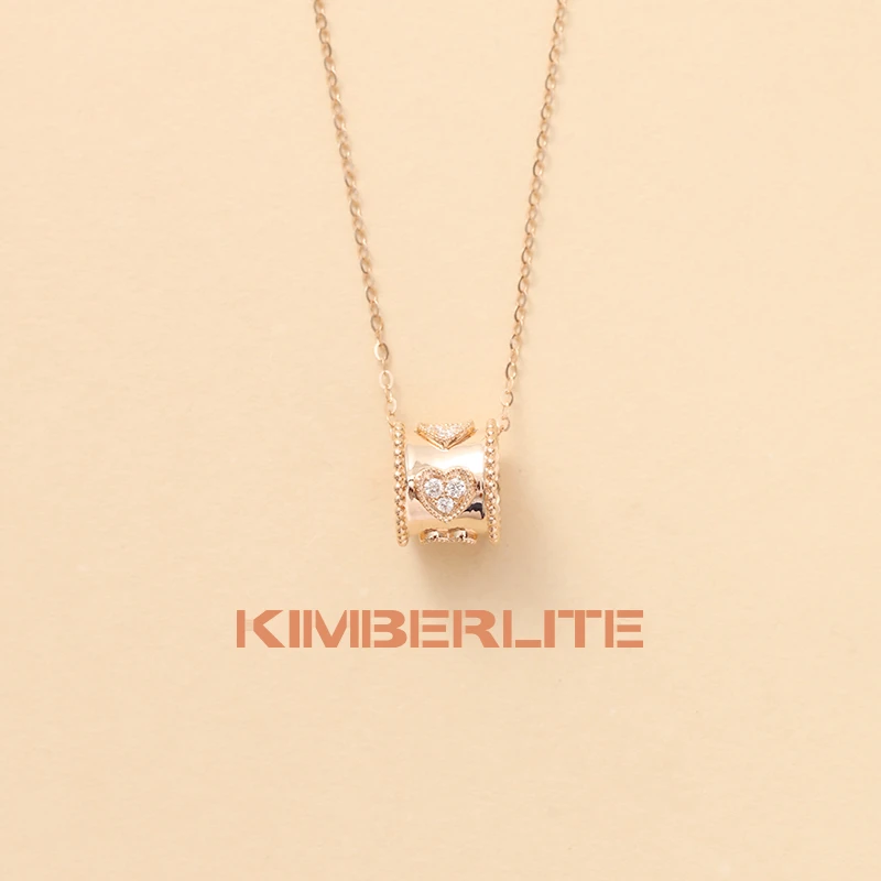 【18K金项链】金伯利钻石「绮梦心语」18k金镶嵌轻奢显白百搭设计师款