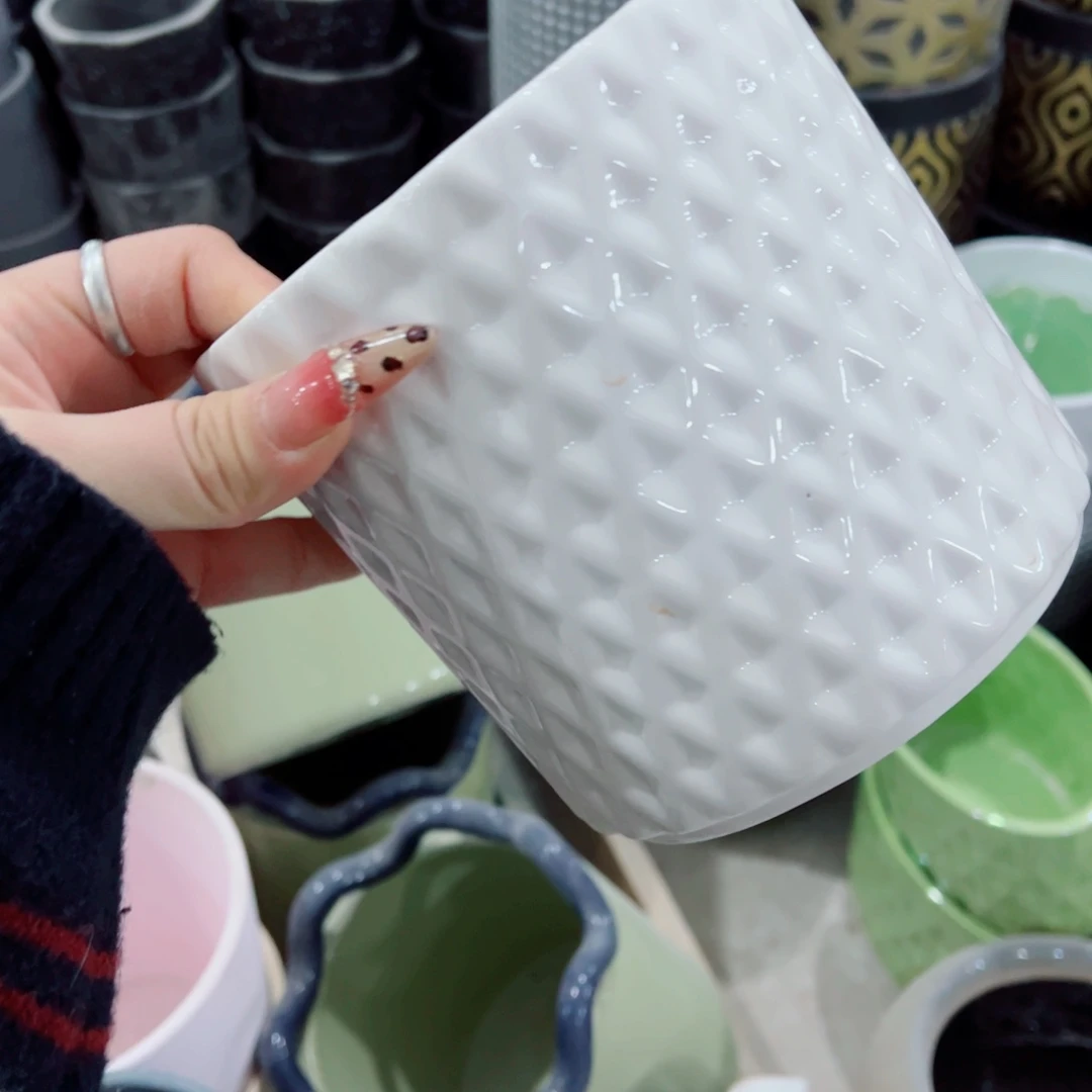 有孔，陶瓷花盆满10米包邮发货