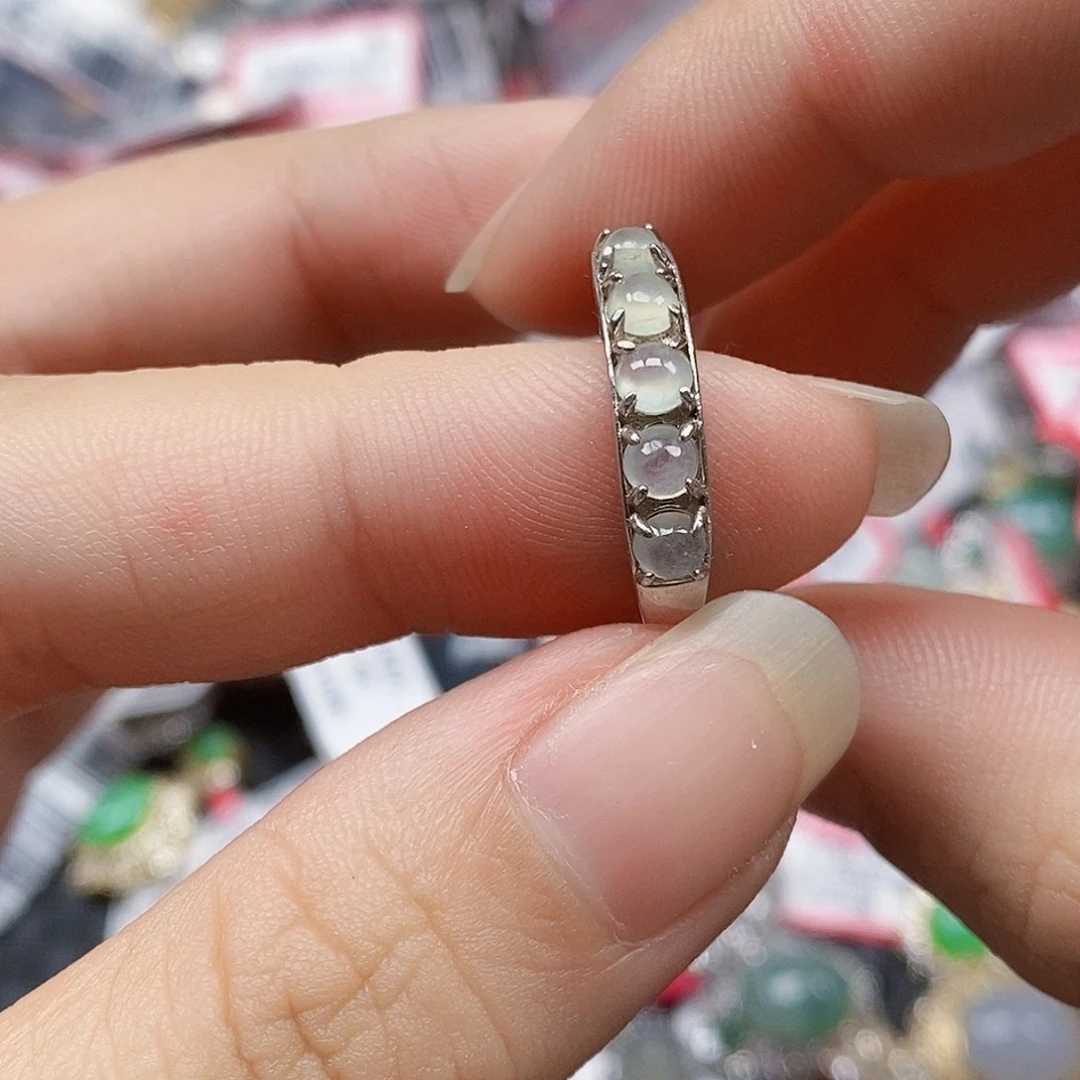 翡翠银S925镶嵌戒指
