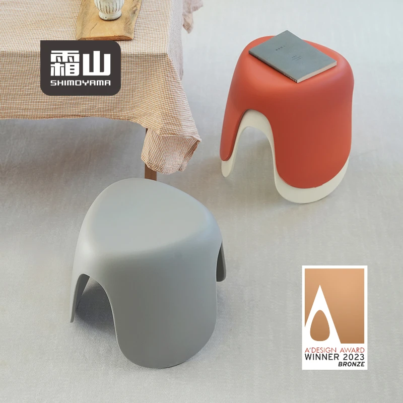 日本【霜山】奶油凳子家用厨房浴室小板凳客厅茶几凳玄关卧室换鞋凳