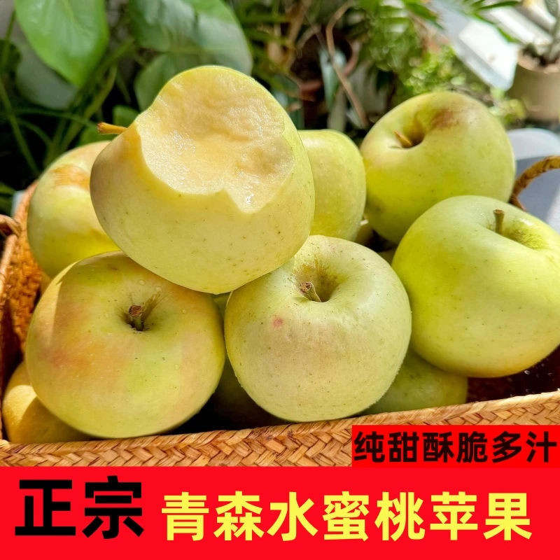 山东青森明月苹果青森水蜜桃苹果青苹果酥脆多汁产地青森新鲜青森