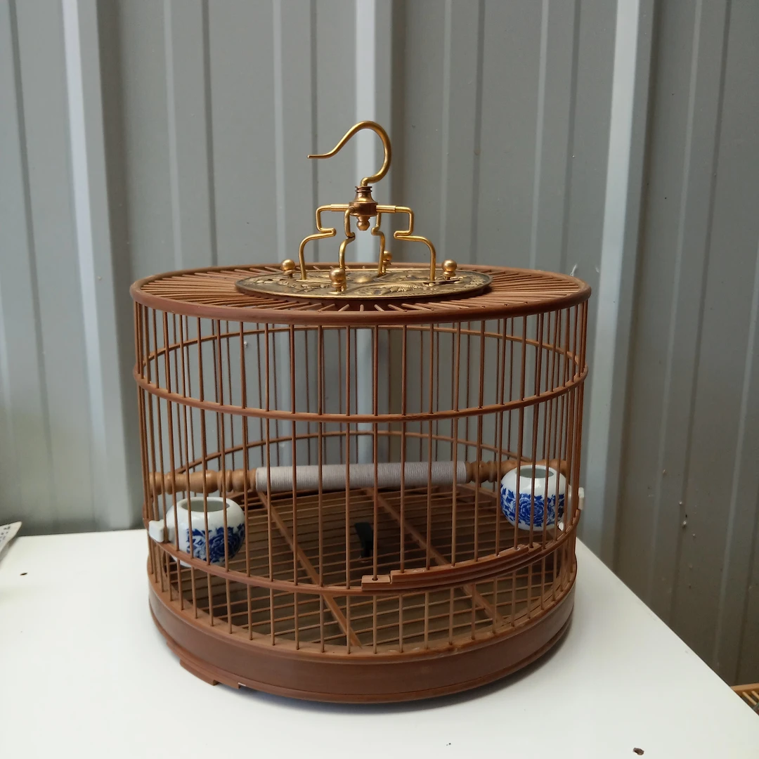 295紫竹皮料活底圆笼（64条 1.2丝距）