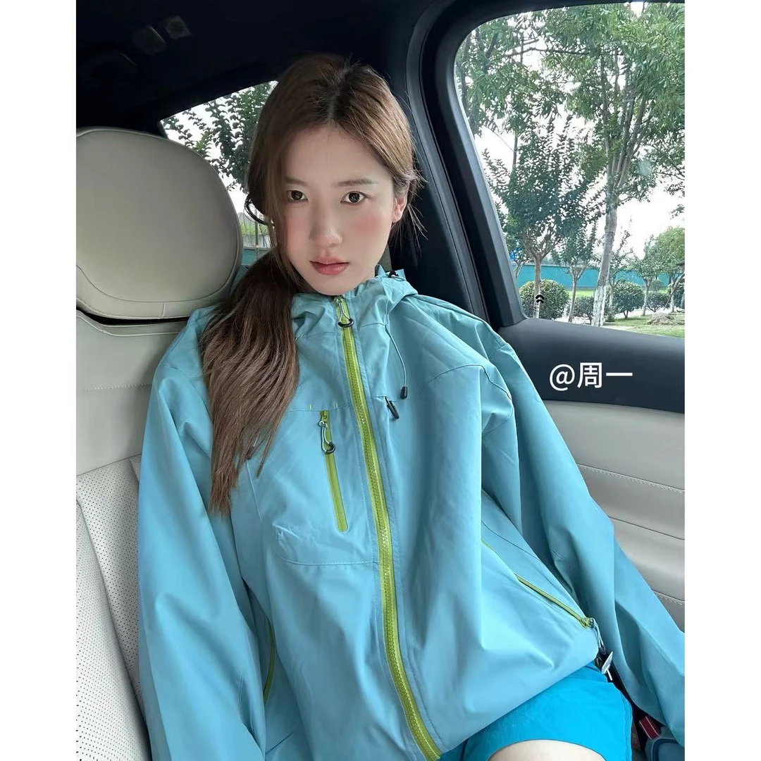 『山雨风壳』2025新款多巴胺男女同款冲锋衣外套春秋防风防水外套